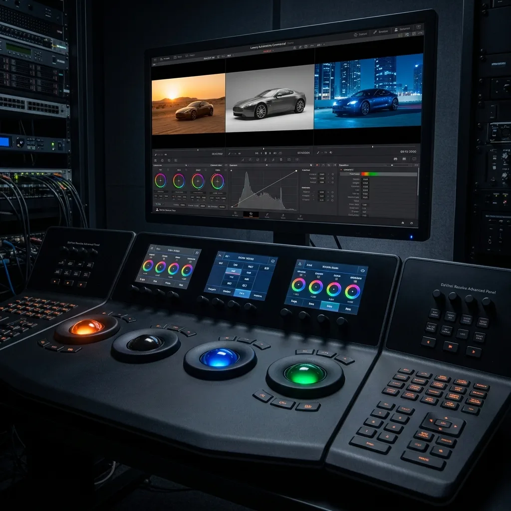 Concept lab frame: color grade suite