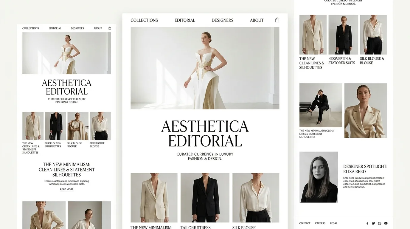 Luxury editorial website